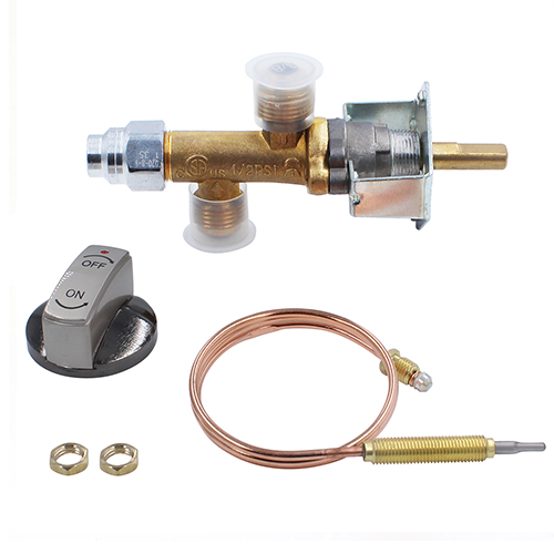 Gas valve kit for propane fire pit